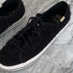 Kate Spade Black Fuzzy Women's Sneakers